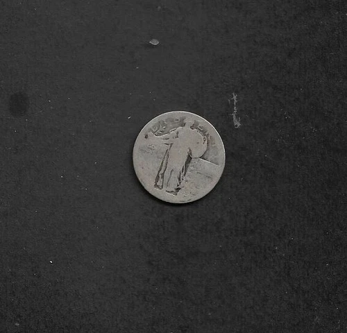 Liberty Quarter, Extremely Worn, Date Unknown, Silver, Old Coin