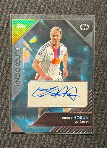 Lindsey Horan Auto /49 - Topps UEFA Women's Champions League Knockout 24/25 Lyon