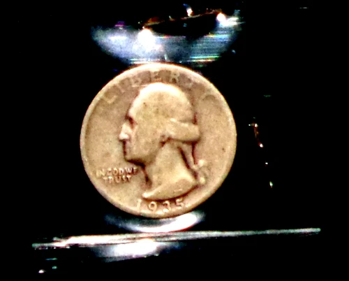 1936-S SILVER WASHINGTON HEAD QUARTER - GRADES - "VERY GOOD"