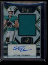 Skylar Thompson 2022 Panini Select #JRS-ST Jumbo Rookie Swatches Prizm /99