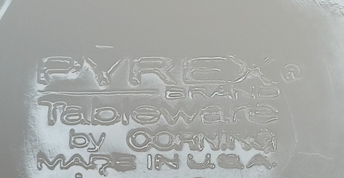 2 VINTAGE PYREX GESCHIRR VON CORNING "KUPFER FILIGRAN" 5" SCHÜSSELN - HERGESTELLT IN USA - Bild 3 von 3