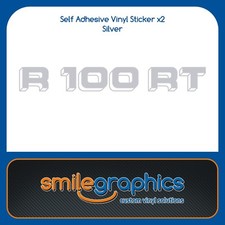 BMW R100RT Monolever Battery Cover Side Panel Stickers Decals Silver