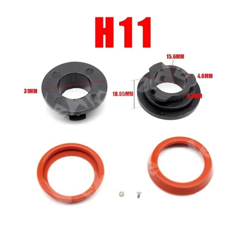 2Pcs Car LED Headlight Bulb Adapter Holder Base Sockets Retainer H4 H7 H11 H13 - Picture 11 of 17
