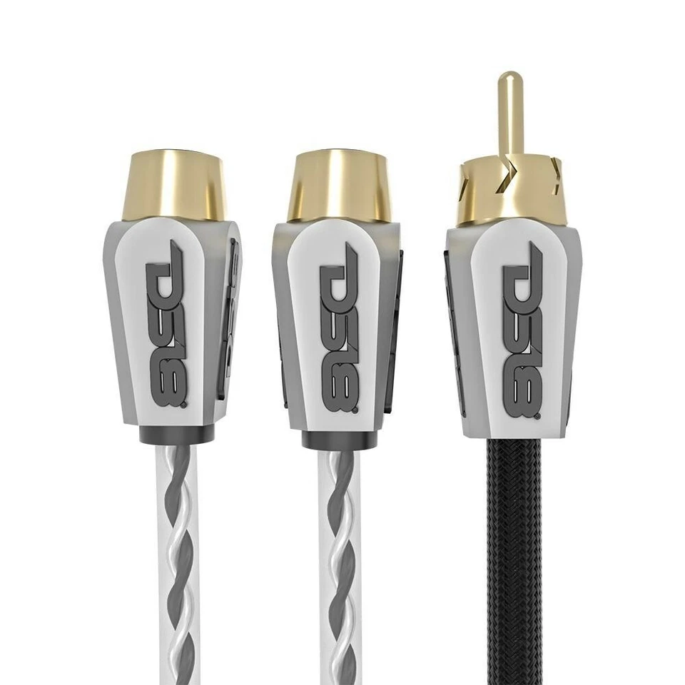 DS18 HQRCA2F1MKIT 1 Male to 2 Female Dual Twist RCA 1x Red 1x Black Kit - Image 4 of 4