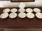 11 HAVILAND & CO FR LIMOGES THE FRONTENAC ROSE/GRN/ WHT PRE 1931 DESSERT BOWL 5"