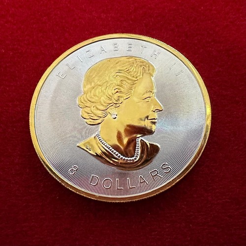 1.25 Troy OZ .9999 Silver 2015 Canadian Bison Coin w/ 24 K Gilding by SFS - Picture 4 of 7