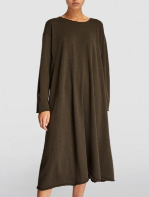a line cashmere dress White Ribbed A Line Maxi Gizelle Dress – SABO