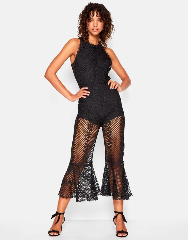 ALICE McCALL BOOGIE NIGHT JUMPSUIT SZ 8 BLACK BNWT FREE POSTAGE G77H38