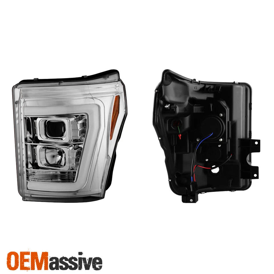 Faros proyectores barra de luz Super Duty cromados para Ford F-250 F-350 F450 11-16 Foto 4 de 4
