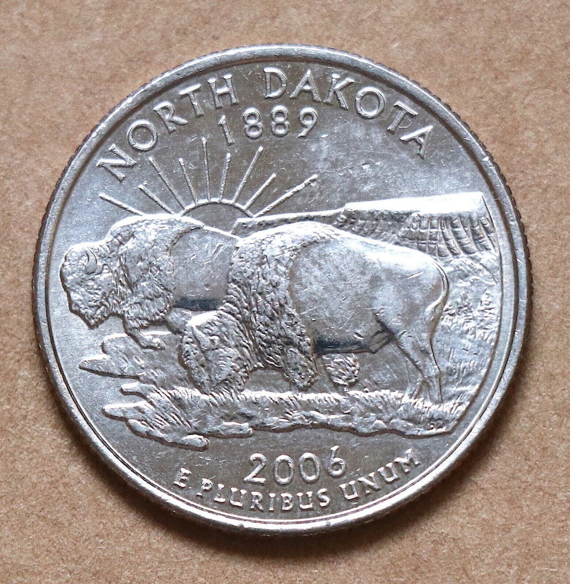 2006 D North Dakota State Quarter Cent Coin From US Mint 25