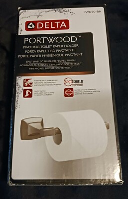 Delta Portwood PWD50-BN Bath Toilet Paper Holder - Brushed Nickel