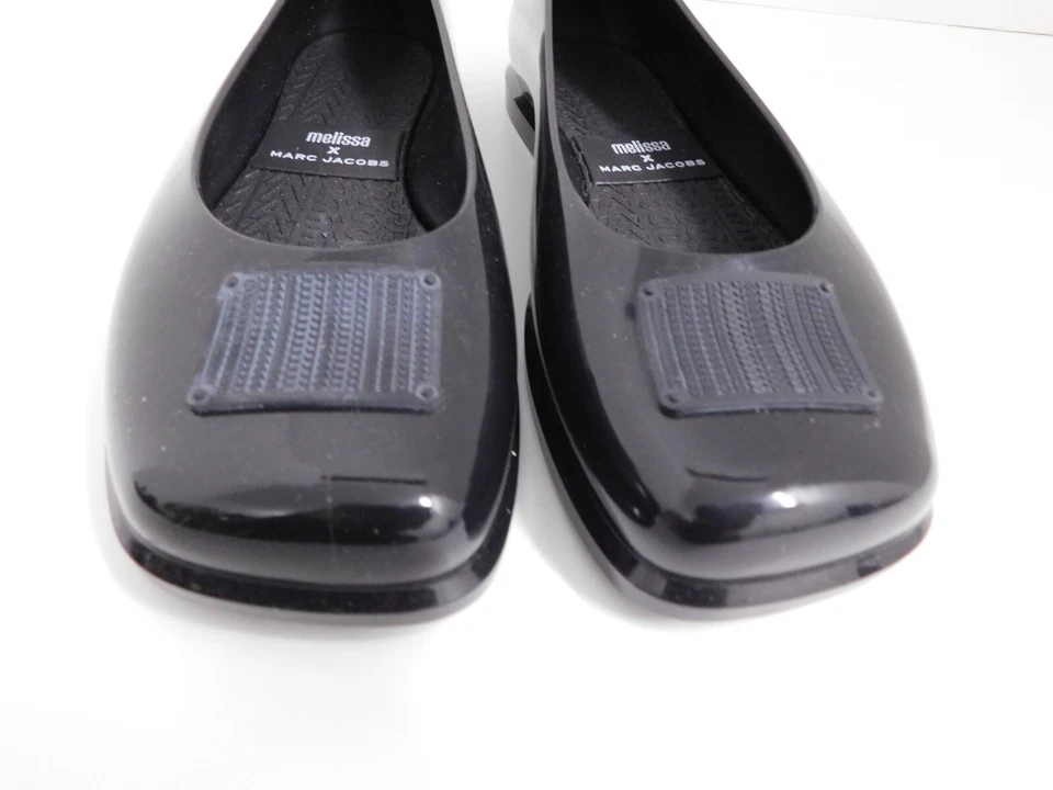 Melissa Marc Jacobs Black Ruby Jelly Ballet Flat Shoes sz 7 - Image 4 of 4