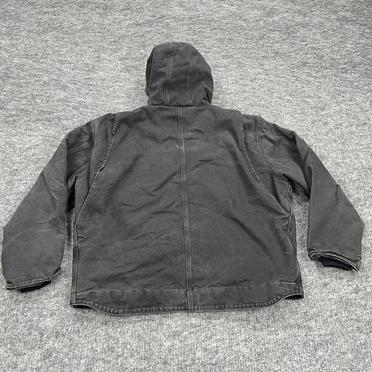 Carhartt J141 Sherpa Lined Jacket Mens 2XL Black Duck Canvas Carhartt J141 Sherpa Lined Jacket Mens 2XL Black Duck Canvas