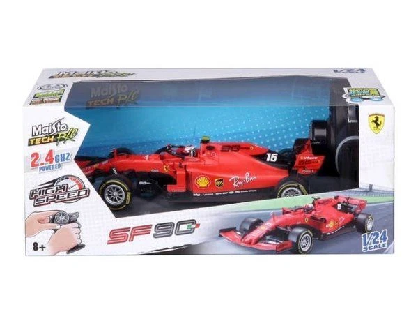 Maisto Tecnología 1:24 Escala R/C F1 Ferrari SF90 Leclerc Control Remoto Auto - - Imagen 2 de 3