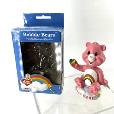Care Bear Bobble Head Keyring  Rainbow 2002 New in Box Rainbow  Cheer Bear