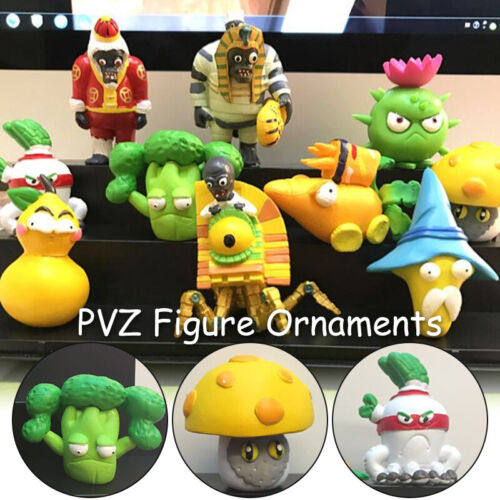 10 pièces figurines collection plantes vs jouets zombies modèle jouet enfants cadeaux gâteau décoration - Photo 1/10