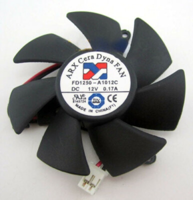 Cooling fan FD1250-A1012C For ARX Cera Dyna 12V 0.17A 2pin 39MM Black/White
