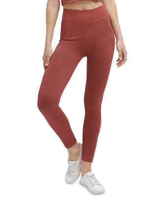 Calvin Klein Womens Active 7/8 Length GYM/YOGA/RUN Leggings Brick Brown SZ S $70