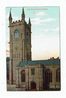 CORNWALL POSTKARTE FRÜH GEDRUCKT HEILIGE DREIFALTIGKEITSKIRCHE ST. AUSTELL. 