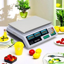 Digital Tabletop Scale - 40kg/88lbs Capacity, Commercial Postal, Switch  White