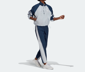 adidas womens blue tracksuit