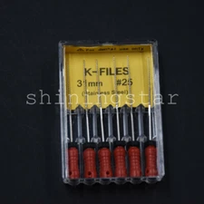 Dental Endo Stainless Steel Root Canal REAMERS K Files 31mm 11 Sizes Hand Use