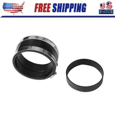 Air Intake Coupler Kit 4" O.D TO 4" or 4" to 3.75" with Clamps Black attach Pipe