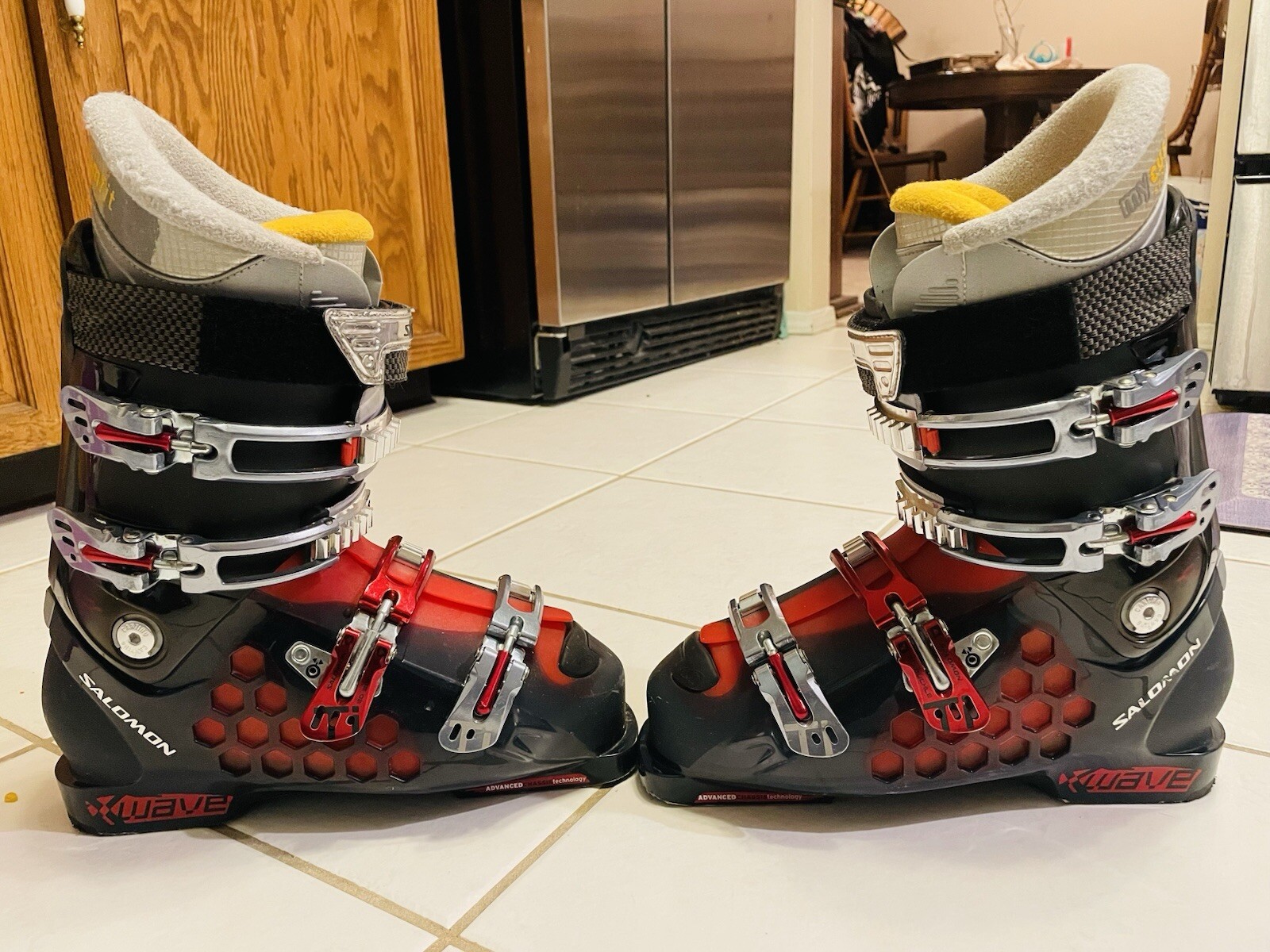 Scarponi da Sci Salomon X Wave 8 Flex 90 27 27 5 27 1 2 315 Mm Spaceframe Uomo Nero Rosso