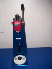 12014 Manual Press blue aluminum 12" clearance and 2" throw about