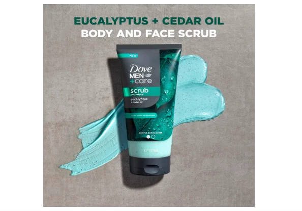 Dove Men+Care Eucalyptus Body and Face Scrub (9oz) - Image 3 of 4