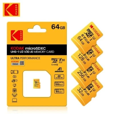 Kodak Micro SD-Karte 32GB 64GB Class 10 U3 | High-Speed Speicherkarte | Mini SD