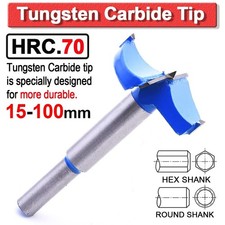 15-100mm Forstner Bit Boring Hole Saw Cutter Round Shank Woodworking Drill Bit