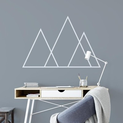 Geometrisch polygonal einfache Berge Wandaufkleber