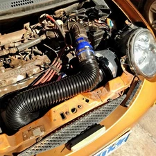 Pipe Tube Kits Car Cold Air Intake Flexible Hose Extendable Washable 1 Set 2.5"