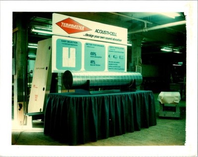 Tempmaster Acousti-Cell Trade Show Booth Photograph 1970s HVAC Exhibit Duct
