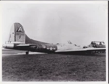 Little Miss Mischief Boeing B-17G pancaked 91 BG 8.5 x 11" photo