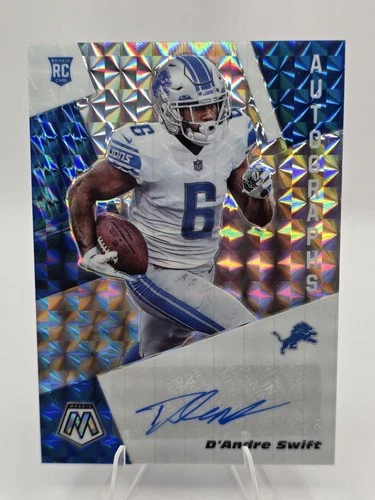 2020 Panini Mosaic Autographs Mosaic D'Andre Swift Lions RC Rookie AUTO