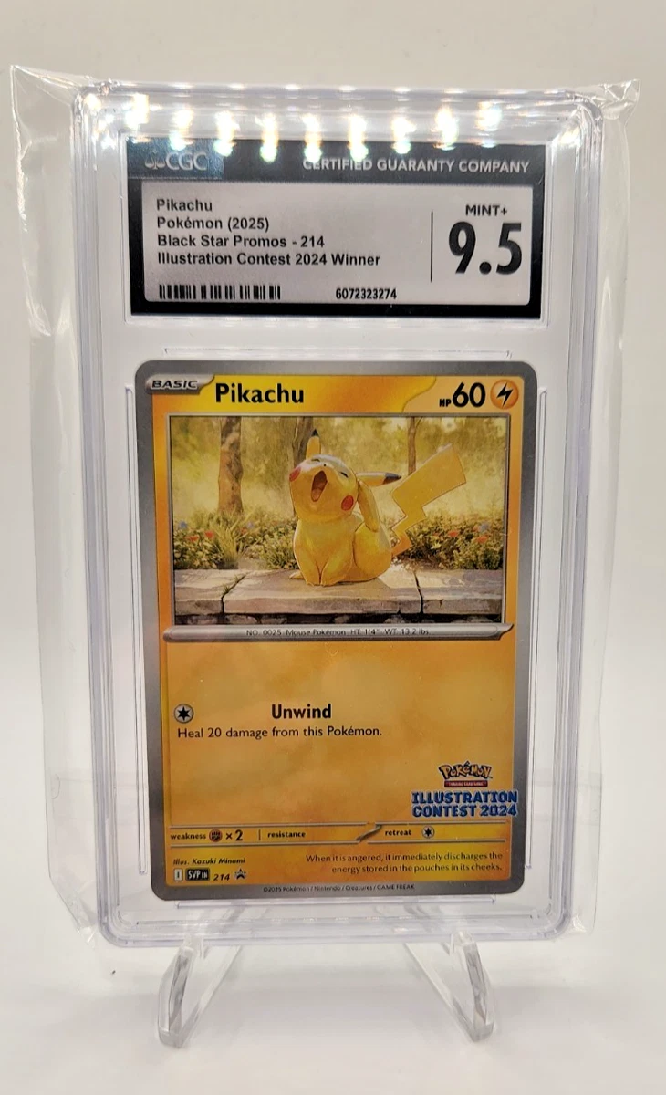 Pokémon Pikachu Grade 9.5 Pokémon TCG Individual Collectible Card