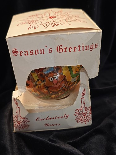 Vintage MUPPETS Christmas Ball Ornament 1992 Kermit Miss Piggy Fozzie Gonzo NEW - Picture 8 of 10