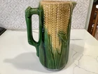 Antique Brush McCoy Corn Pitcher 9” Tall