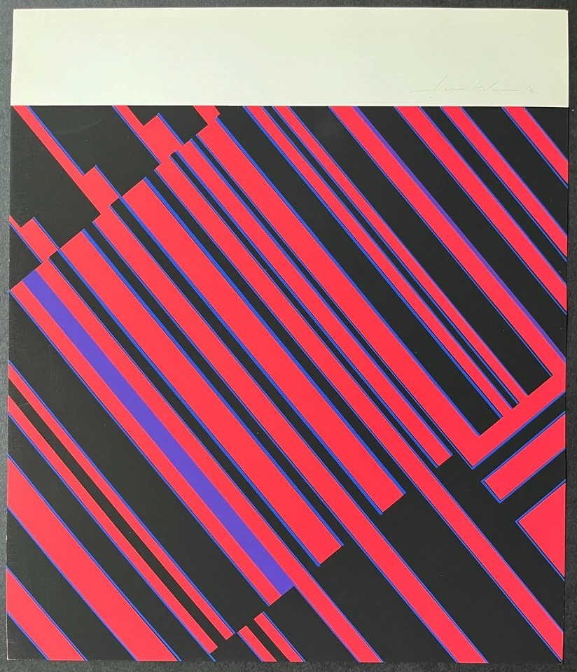 Günter Fruhtrunk Signierter Original Siebdruck v. 1966 - Konkrete Kunst - Op-Art - Bild 3 von 4