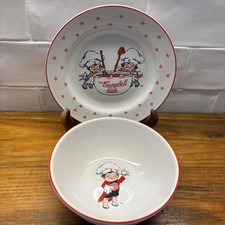 Campbell  s Kids Plate And Bowl Set PRISTINE Condition- Soup Bowl And Plate