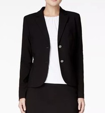 Calvin Klein Women's Two-Button Blazer Black -NWT Size 8