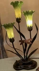 Vintage Dale Tiffany Lily or Tulip Lamp ~ Dragonfly *Connoisseur Collection* 21"