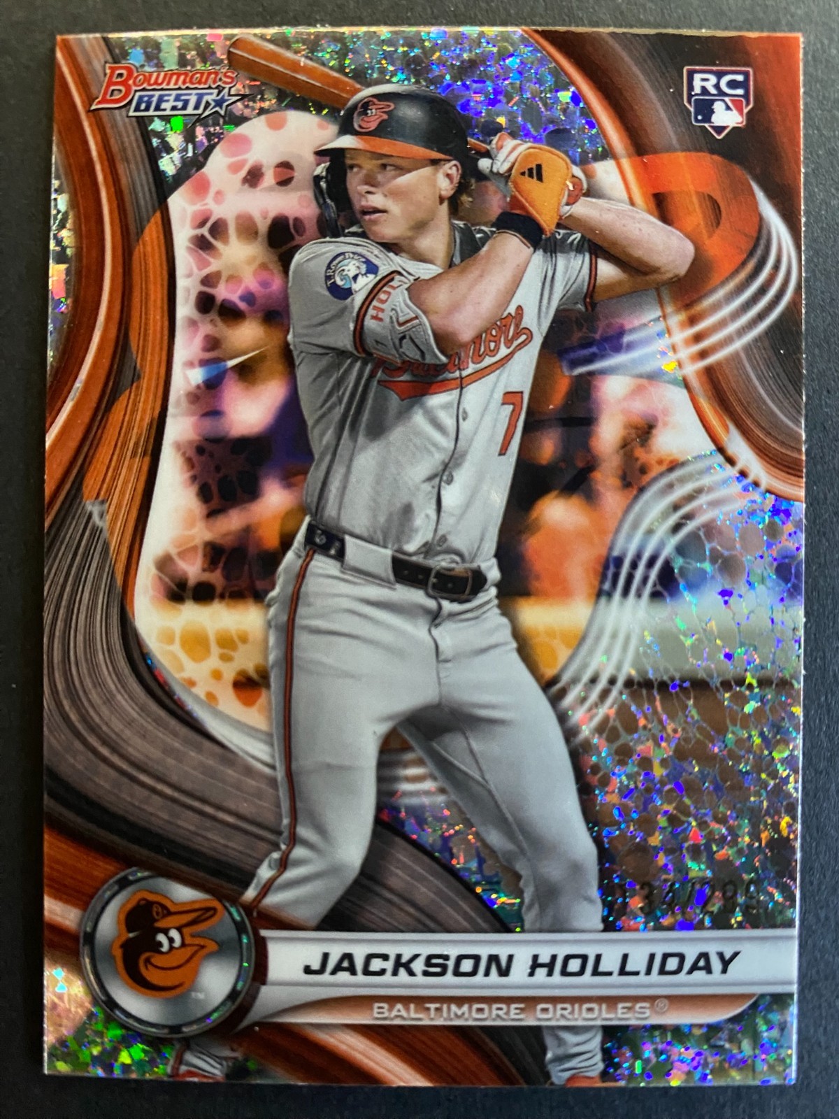 JACKSON HOLLIDAY 2024 Bowmans Best Rookie Mini Diamond /299 RC Orioles