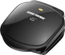 George Foreman 2-Serving Classic Electric Grill, GR10b, Black