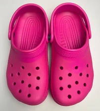 Girls CROCS HOT PINK clog shoe slip-on C11 C12 C13 J1 J2 J3 J4 J5 classic $40