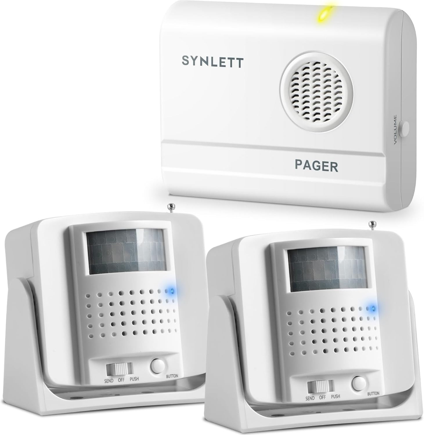 Cercapersone Wireless Assistenza Anziani con 2 Sensori Movimento