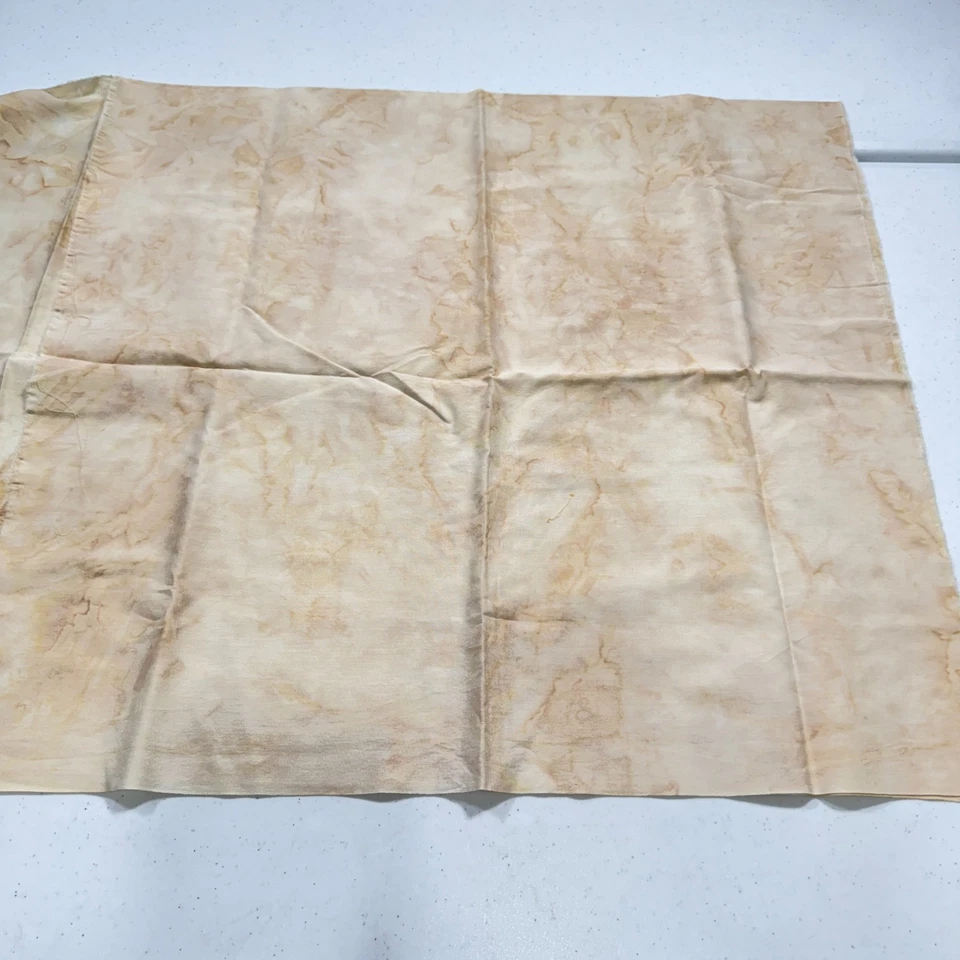 quilting fabric cotton 23x43 tie dye tan beige - Image 2 of 4