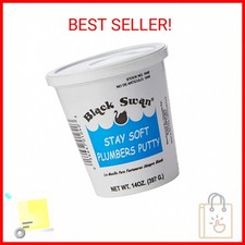 Black Swan 01040 Stay Soft Plumbers Putty, 14 oz White - Molding  Crack-Resista